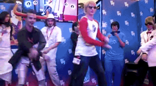 actual_source_needed animated artificial_limb breath_aspect cosplay dave_strider godtier heir jade_harley john_egbert puppet_tux real_life red_baseball_tee sollux_captor tavros_nitram