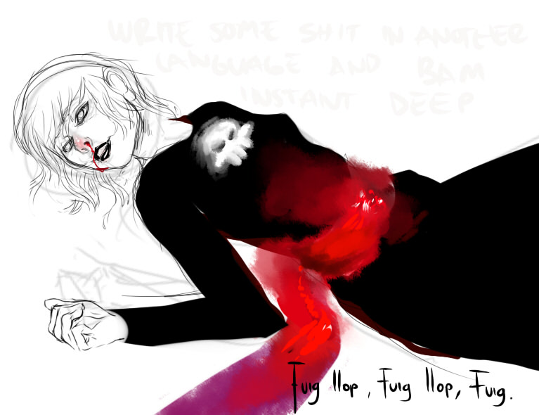 black_squiddle_dress blood nosebleed rose_lalonde solo source_needed sourcing_attempted