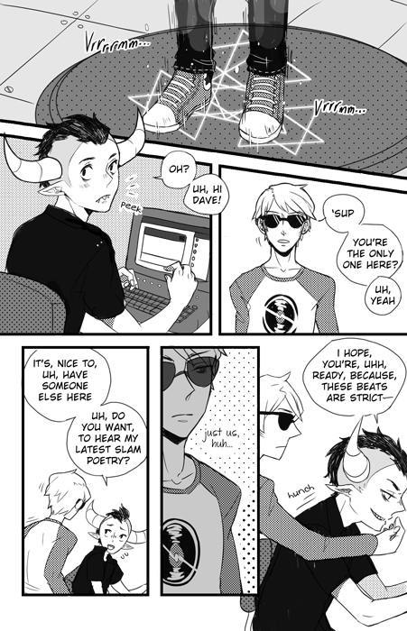 broken_source comic computer dave_strider grayscale readysetjeans red_baseball_tee redrom s'mores shipping tavros_nitram