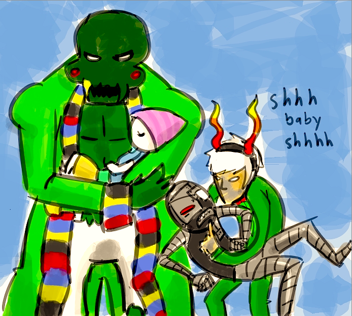 2012 andrew_hussie artificial_limb cairo_overcoat carrying eyepatch fullres jack_noir kaeips lord_english ms_paint mummy_brown no_hat redrom roboslick shipping sleeping spades_slick starter_outfit text wut