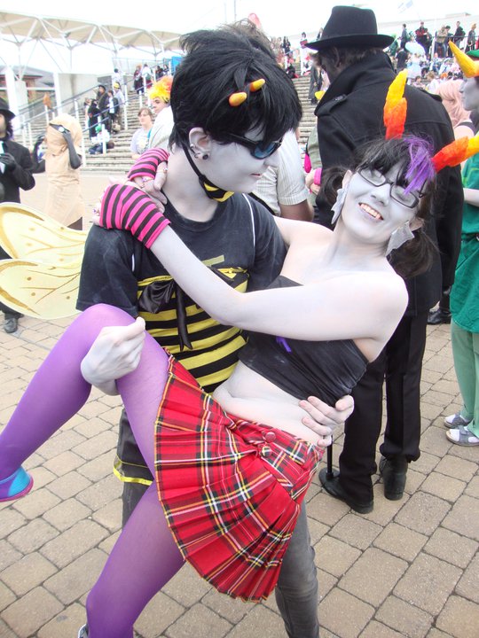 bee_outfit carrying cosplay crossdressing eridan_ampora erisol jack_noir march_eridan real_life redrom rule63 shipping sollux_captor source_needed sourcing_attempted spades_slick tavros_nitram wayward_vagabond wv