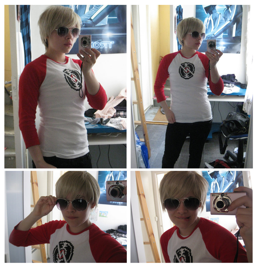 cosplay dave_strider ktysh real_life red_baseball_tee solo tron