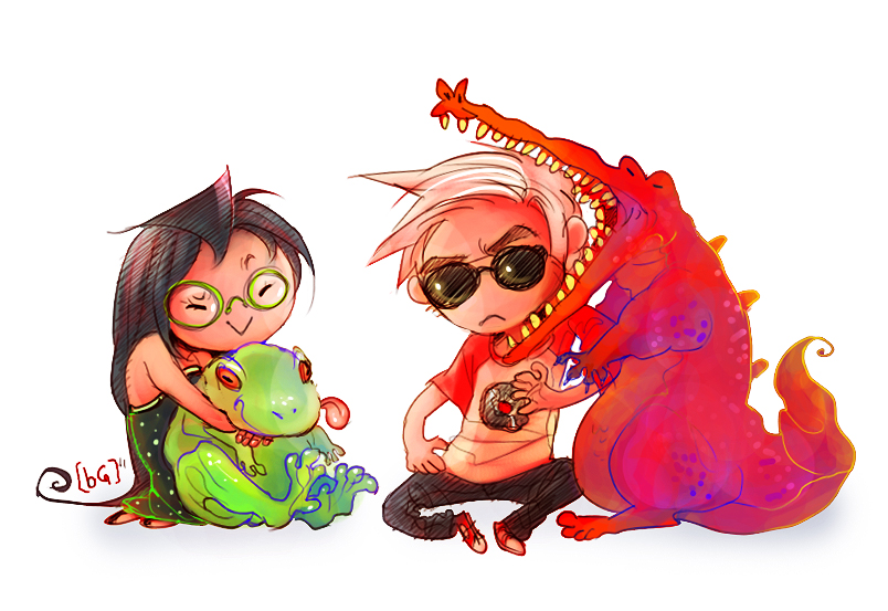 3_in_the_morning_dress brigriv consorts crocodiles dave_strider frogs jade_harley red_baseball_tee