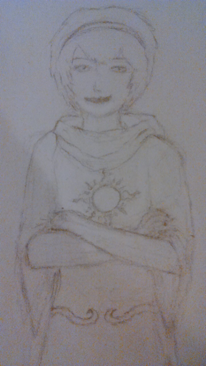 arms_crossed dot godtier light_aspect pencil rose_lalonde seer sketch solo
