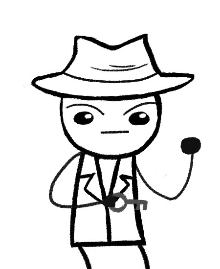 2012 doodles grayscale key lineart problem_sleuth problem_sleuth_(adventure) solo