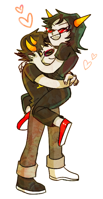 blind_love blind_sollux carrying glasses_added heart redrom request shipping sollux_captor sumssang terezi_pyrope