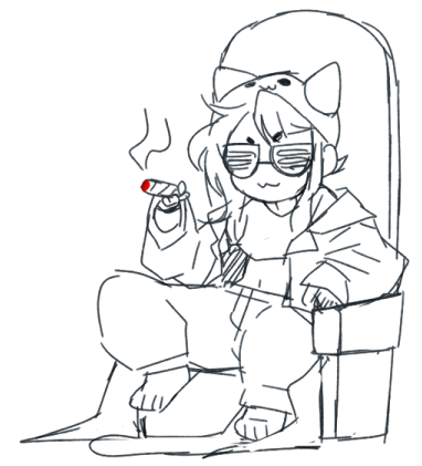 deleted_source glasses_added gummypeen monochrome nepeta_leijon request sitting sketch smoking solo