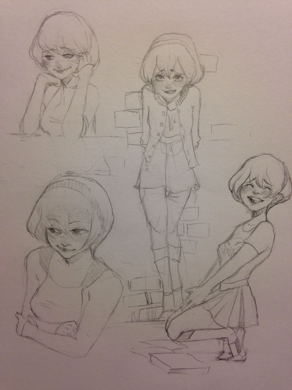 art_dump book casual disteal fashion grayscale pencil rose_lalonde sketch solo starter_outfit