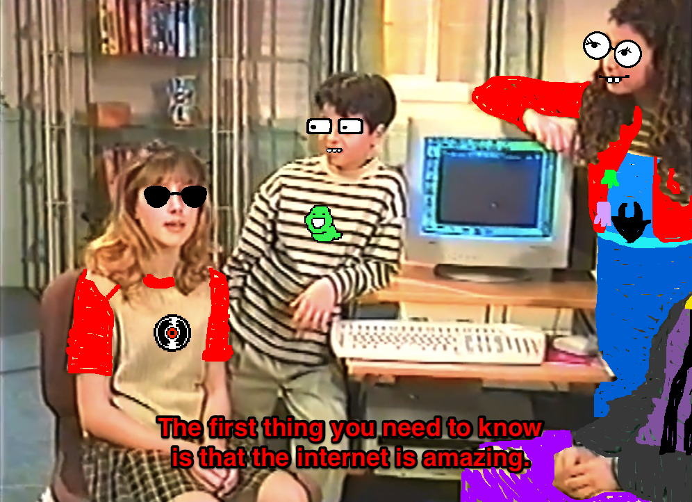 1s_th1s_you beta_kids computer dave_strider dress_of_eclectica image_manipulation jade_harley john_egbert kids'_guide_to_the_internet red_baseball_tee rose_lalonde spammm squiddlejacket starter_outfit this_is_stupid velvet_squiddleknit