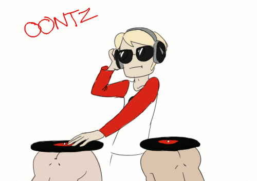 animated dave_strider headphones red_baseball_tee solo stormcloaca this_is_stupid turntables wut