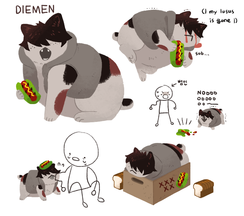 animalstuck cats crying diemen_xicali food hiveswap kang0-0a mspa_reader multiple_personas oblong_meat_product text