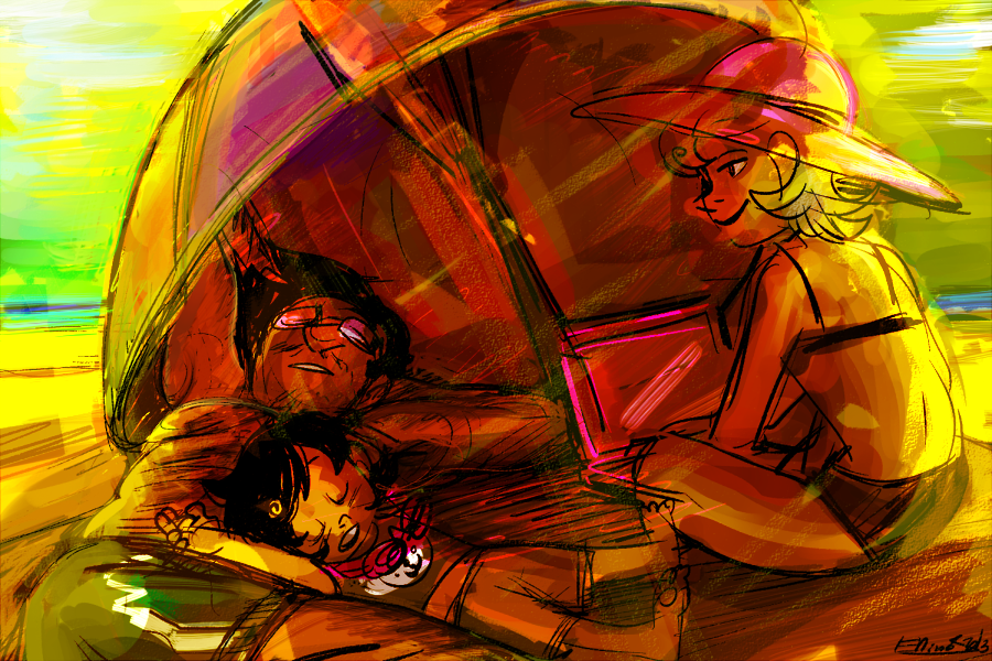 ellinor englonde fanoffspring jake_english redrom roxy_lalonde shipping shotgun summer umbrella