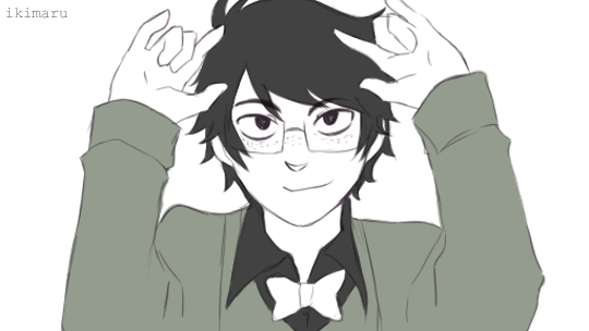 2013 alpha_kids animated body_modification dirk_strider foxy_kittyknit_dress freckles fullres ikimaru jake_english jane_crocker roxy_lalonde skull_suit starter_outfit strong_tanktop