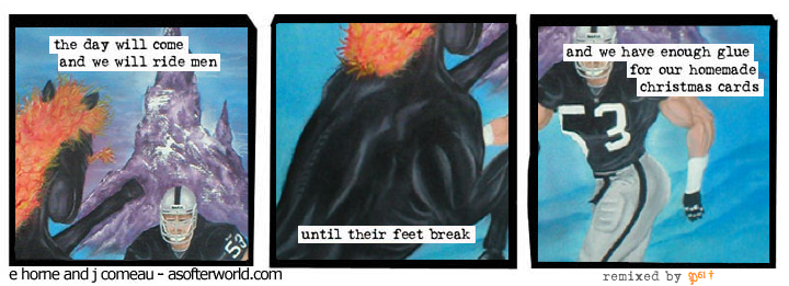 a_softer_world comic crossover image_manipulation painting_of_a_horse_attacking_a_football_player