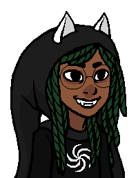 animated asymmetricjester dogtier godtier jade_harley solo space_aspect talksprite transparent witch