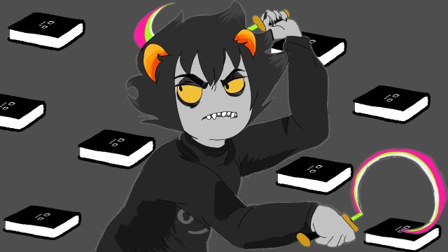 book chaoticharbinger crossover homes_smell_ya_later karkat_vantas keep_your_hands_off_eizouken! parody solo ~ath_book