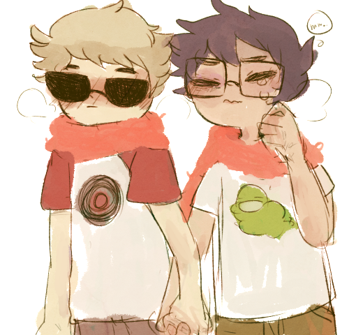 crying dave_strider diabetes hammertime holding_hands john_egbert nymphicus red_baseball_tee redrom shipping starter_outfit