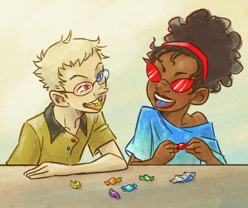 blind_love food humanized redrom shipping sitting sollux_captor syblatortue terezi_pyrope