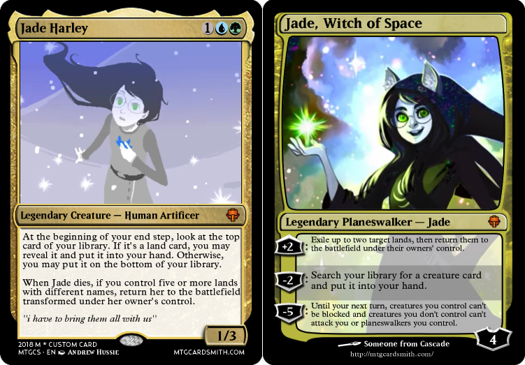 aspect_symbol battlefield card crossover dogtier flash_asset godtier high_angle jade_harley land_of_frost_and_frogs lexxy magic_the_gathering midair skaia solo space_aspect stars starter_outfit text witch zanderkerbal