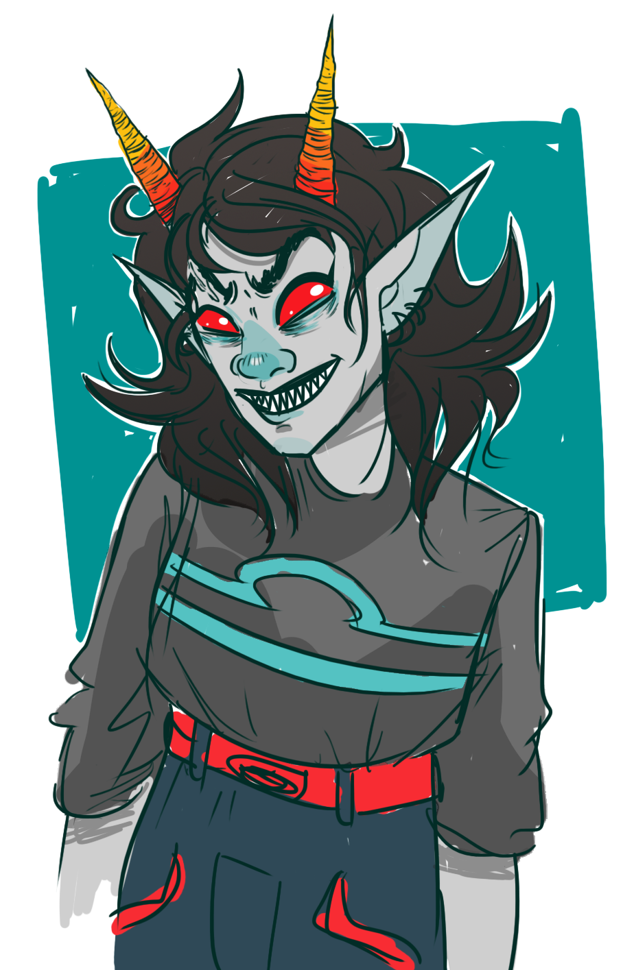body_modification casual freckled-king no_glasses solo terezi_pyrope