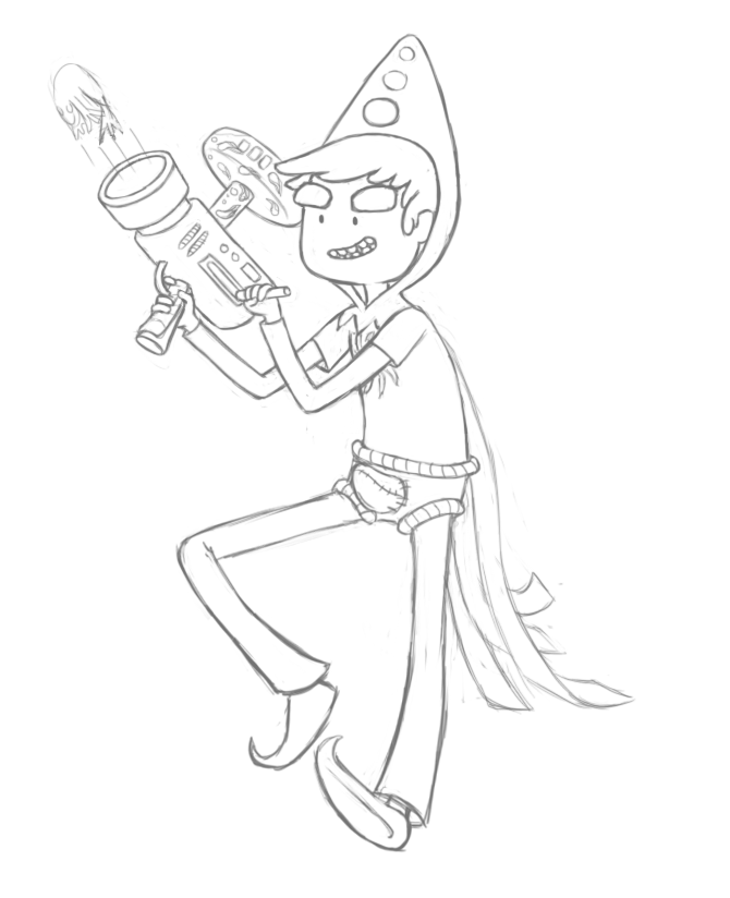 bard bravest_warriors crossover godtier lineart solo space_aspect wateven weapon