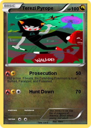 card crossover imp land_of_thought_and_flow midair pok&eacute;mon spear_cane starter_outfit strife terezi_pyrope text weapon