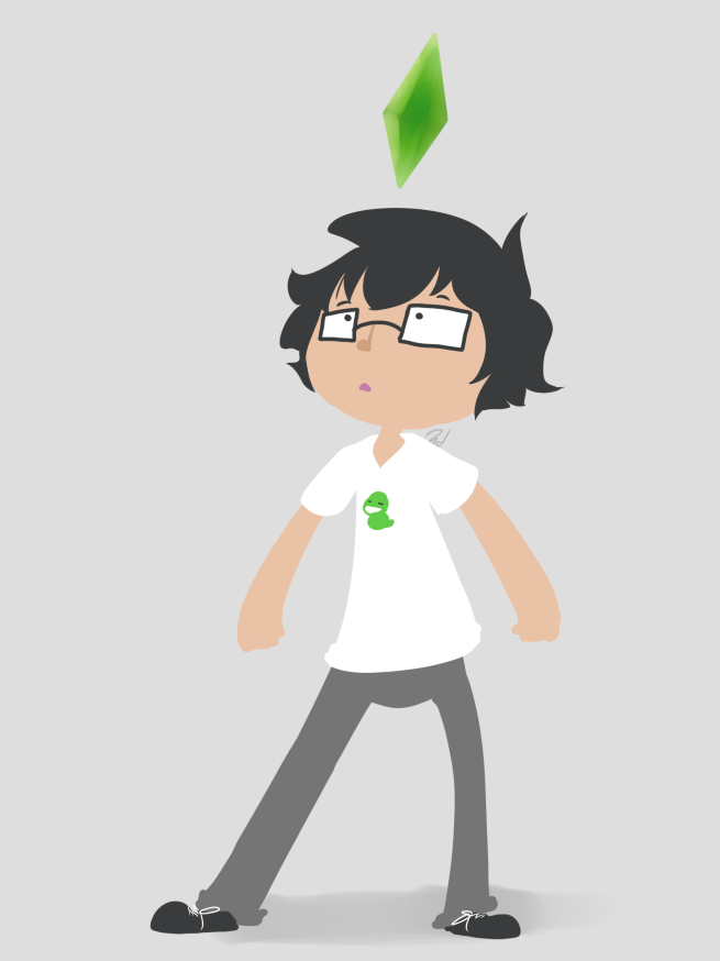 crossover john_egbert solo the_sims winged-cat