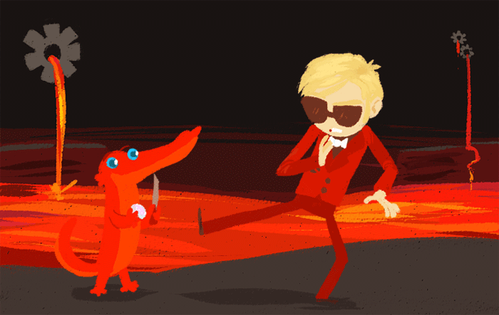 animated consorts crocodiles dave_strider food land_of_heat_and_clockwork red_plush_puppet_tux stervi