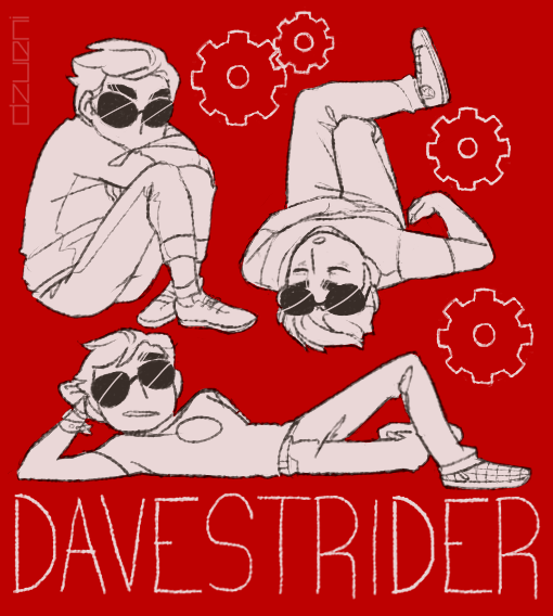 dave_strider dzueni gears monochrome multiple_personas sleeping solo starter_outfit