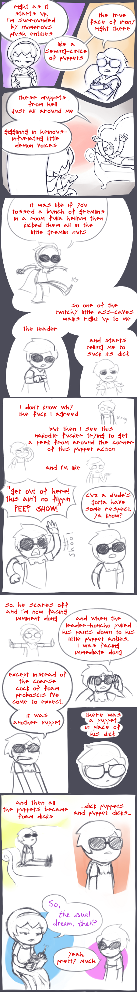 comic dave_strider figsnstripes godtier knight lineart rose_lalonde seer therapy word_balloon