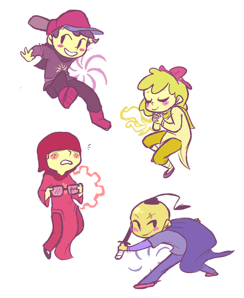 aspect_symbol chibi crossover earthbound fraymotif godtier hope_aspect knight maid mother non_canon_design rogue seer space_aspect time_aspect void_aspect