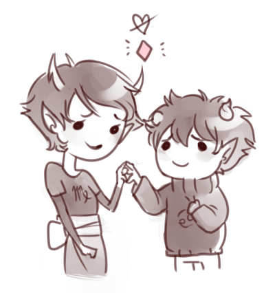 2013 bloody_maryam darky diamond fullres gash_sash grayscale kanaya_maryam karkat_vantas palerom shipping smiling_karkat starter_outfit