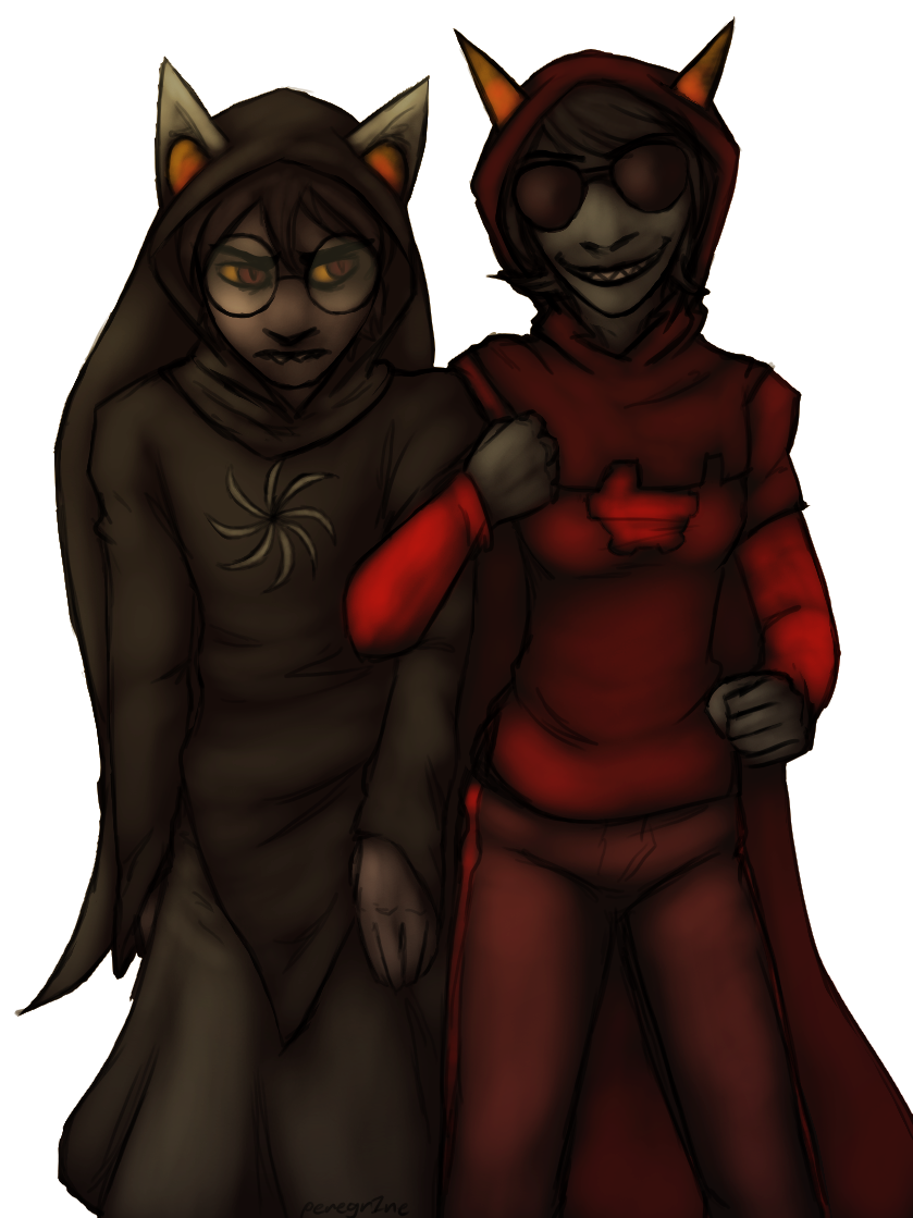 adorabloodthirsty animal_ears arm_in_arm clothingswap cosplay crossdressing godtier halloweenstuck karkat_vantas knight night-of-void redrom shipping space_aspect terezi_pyrope time_aspect witch