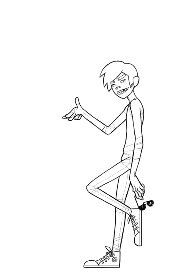 crossover dave_strider gorillaz grayscale lineart no_glasses red_baseball_tee shandy smoking solo wip