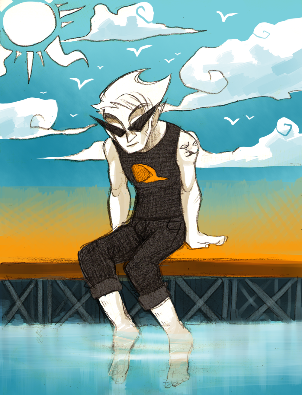 body_modification clouds dirk_strider miupoke ocean seagulls solo strong_tanktop