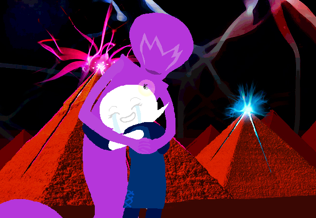 alpha_rose charlesoberonn crying fansprite godtier hug image_manipulation land_of_pyramids_and_neon no_mask rogue roxy_lalonde sprite void_aspect