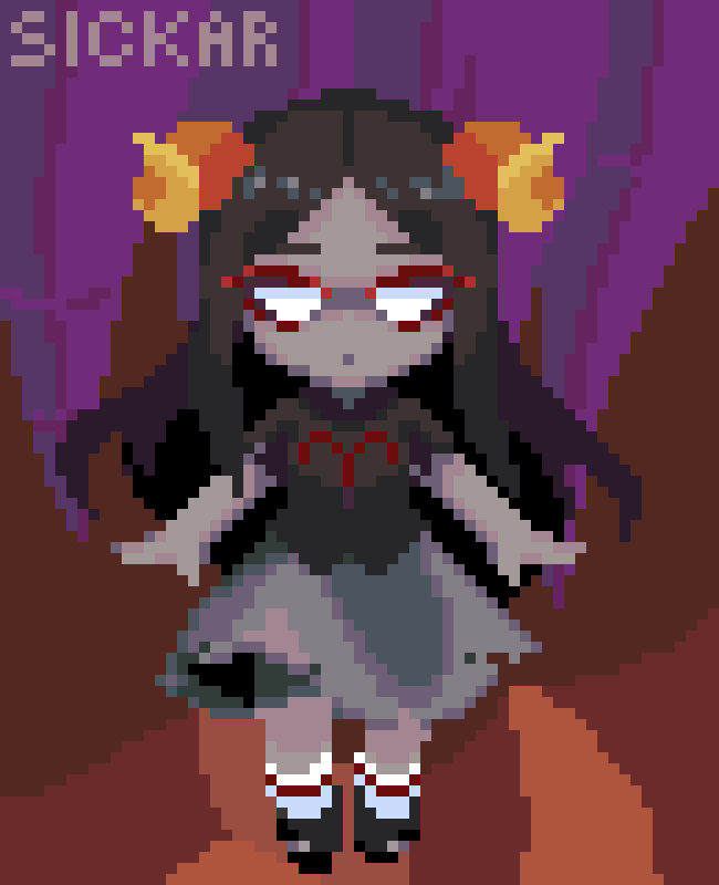 2018 animated aradia_megido dead_aradia fullres midair pixel sickarknife solo starter_outfit