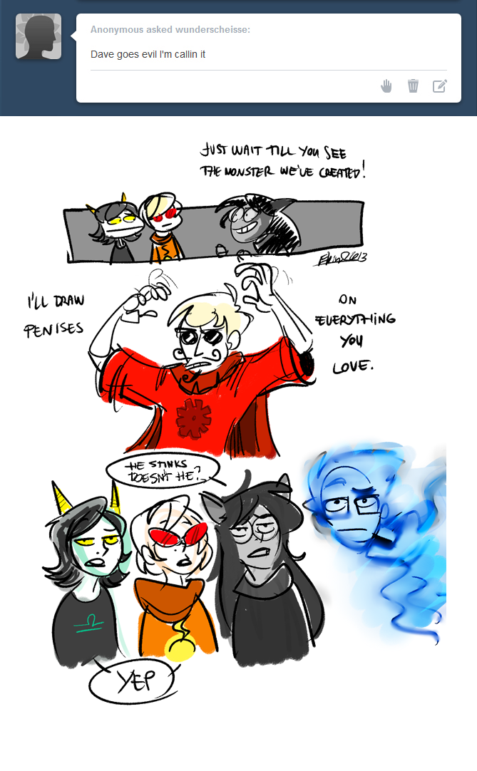 beta_kids breath_aspect comic dave_strider dogtier ellinor glasses_added glassesswap godtier grimbark heir jade_harley john_egbert knight light_aspect no_glasses request rose_lalonde seeing_terezi seer space_aspect terezi_pyrope the_windy_thing time_aspect witch word_balloon