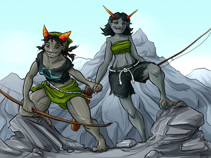 bow cidraco clothingswap fanfic_art holding_hands nepeta_leijon no_glasses scratch_and_sniff shipping terezi_pyrope