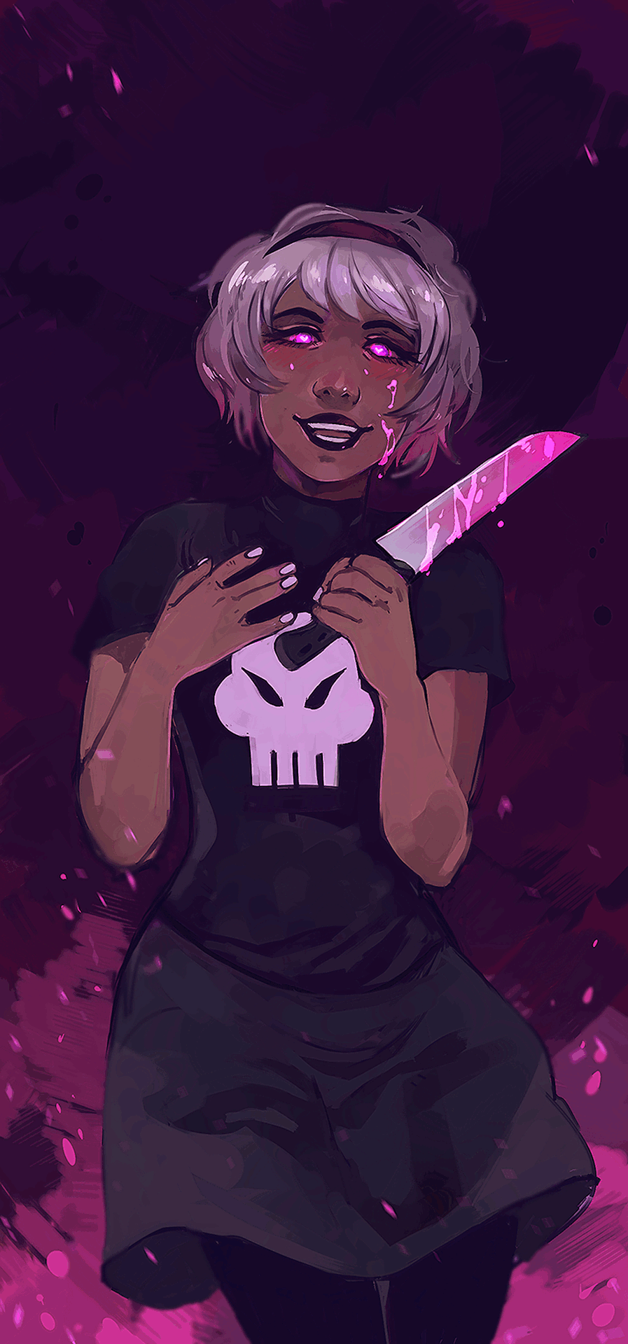 animated blood blush casentine casual fashion heart knife ohgodwhat rose_lalonde solo weapon