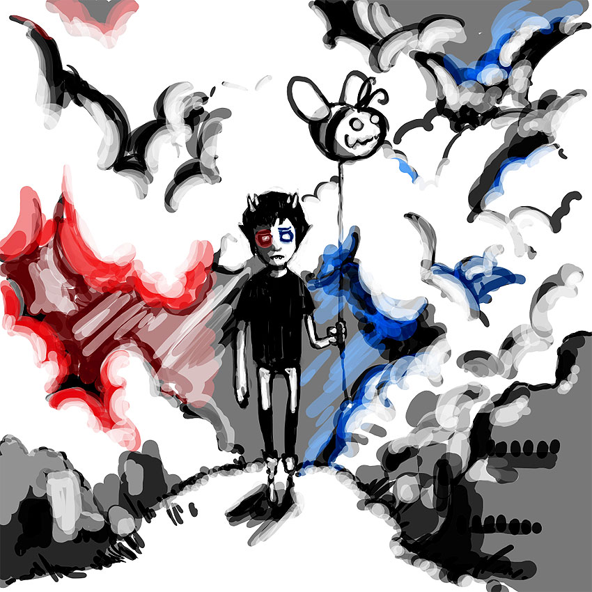clouds highlight_color no_glasses sollux_captor solo youdidnotseeme