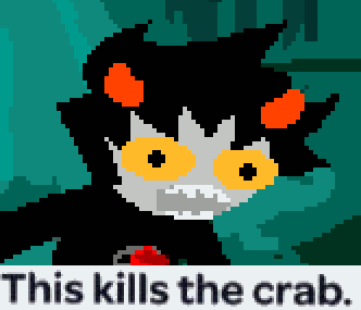 anonymous_artist blood image_manipulation karkat_vantas land_of_frost_and_frogs meme reaction solo trees