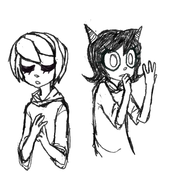 godtier grayscale no_glasses rose_lalonde seeing_terezi seer synco terezi_pyrope