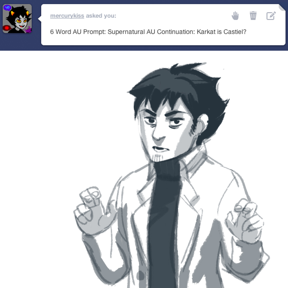 crossover grayscale humanized karkat_vantas request solo supernatural toastyhat