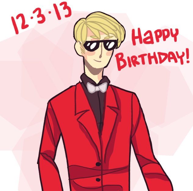 dave_strider happy_birthday_message odd1ties red_plush_puppet_tux solo