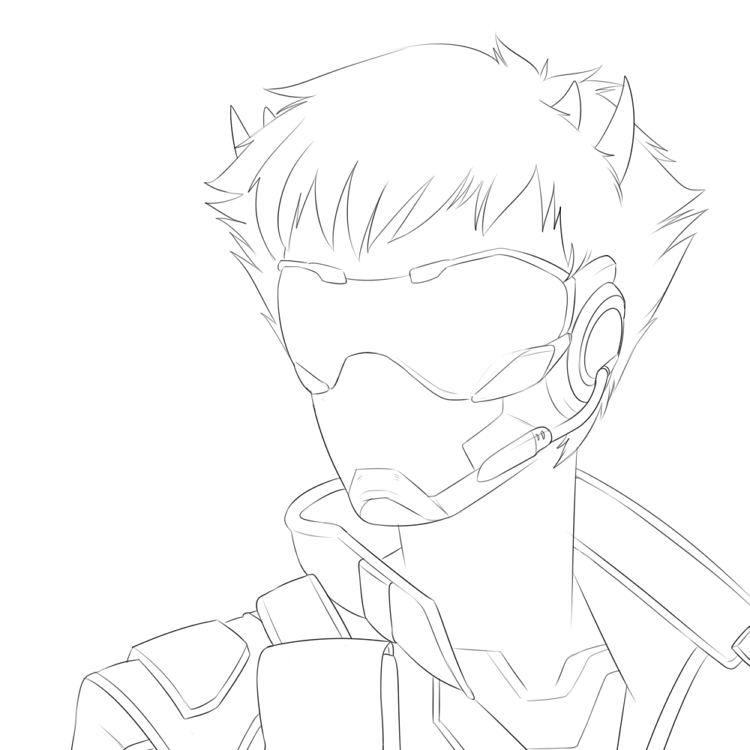 crossover deleted_source headshot lineart loki overwatch sollux_captor solo