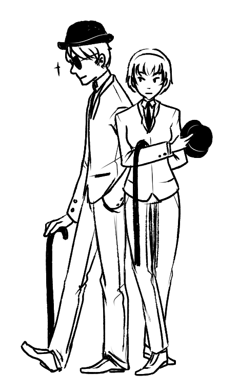 brixworks crossdressing crossover dave_strider grayscale rose_lalonde siblings:daverose the_adventures_of_tintin