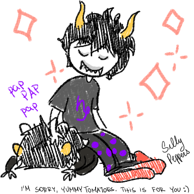 diamond gamzee_makara karkat_vantas on_stomach palerom request shipping sillypeppers sitting tropicshipping