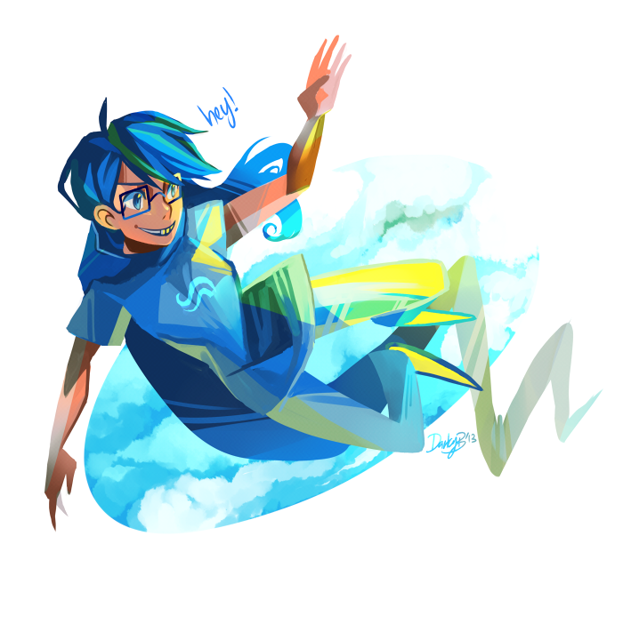 breath_aspect darky godtier heir john_egbert limited_palette midair request rule63 solo the_windy_thing