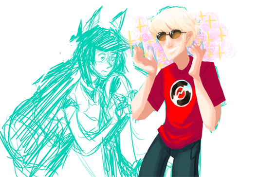 dave_strider jade_harley kotaline red_record_tee sketch starter_outfit wip